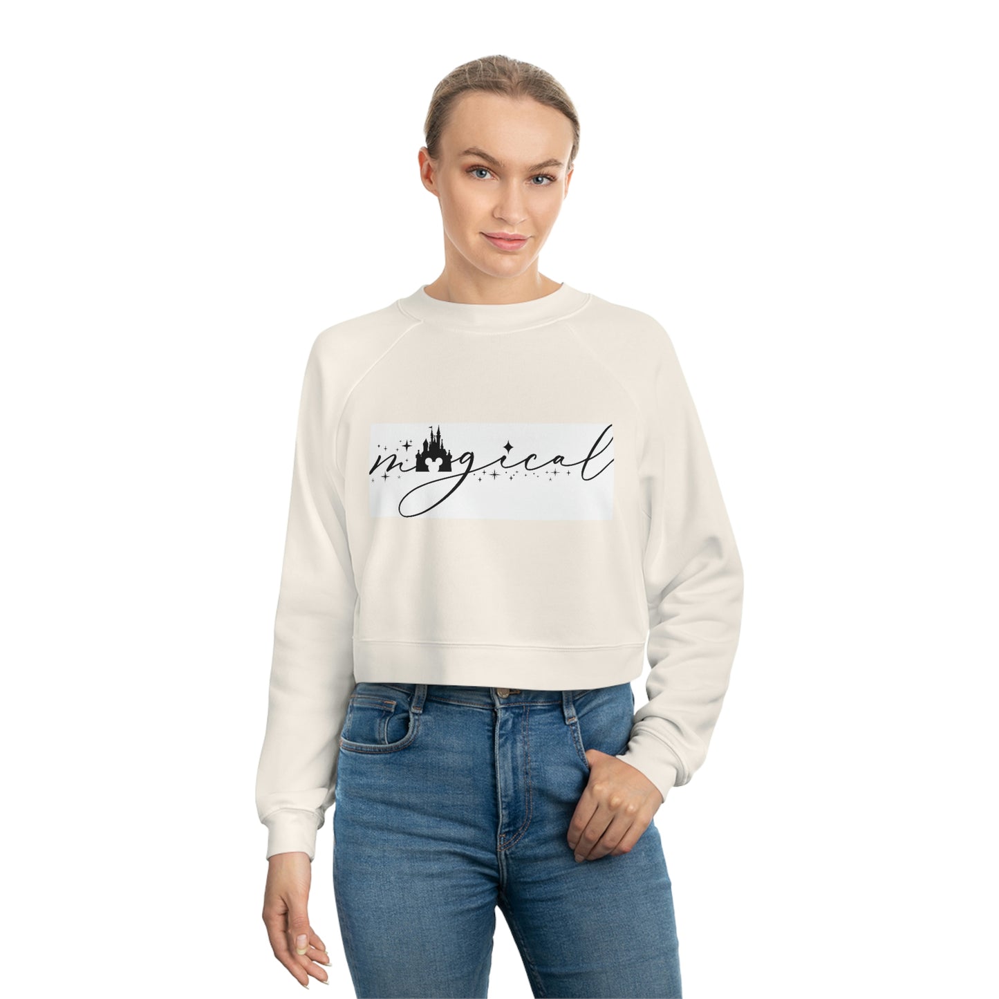 Women's Cropped Fleece Pullover - Magical