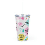Mental Health - Plastic Tumbler with Straw