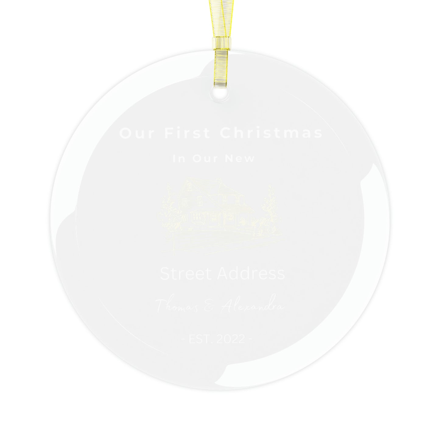 Personalized First Christmas in our new home - Glass Ornament | New Home Ornament | Christmas Ornament | Keepsake Gift