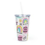 Mental Health - Plastic Tumbler with Straw