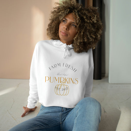 Hoodie, Hoodie for Women, Crop Hoodie - Farm Fresh Pumpkins