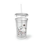 Kittens and Butterflies Acrylic Cup with straw | Gift for Her | Cat Lovers