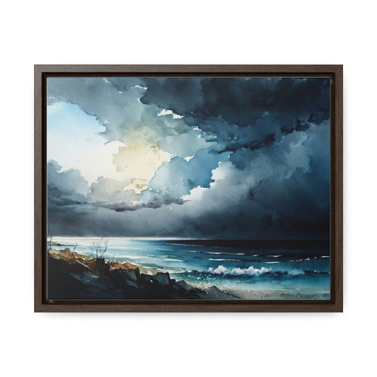 Stormy Clouds over choppy Seas - Gallery Canvas Wraps, Horizontal Frame