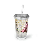 Cowboy Boots and Bling Acrylic Cup with straw | Gift for Her