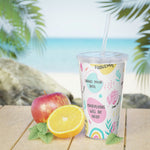 Mental Health - Plastic Tumbler with Straw