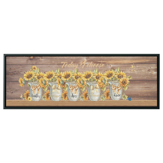 Sunflower wall art | Canvas with Frame | Plant Poster | Decor wall art | Gift for Her