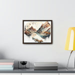 Mountain on a lake - Gallery Canvas Wraps, Horizontal Frame