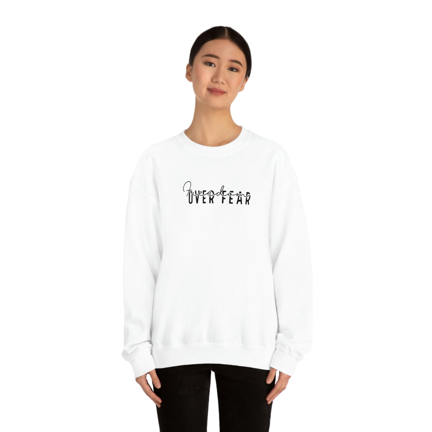 Freedom over Fear - Unisex Heavy Blend Crewneck Sweatshirt