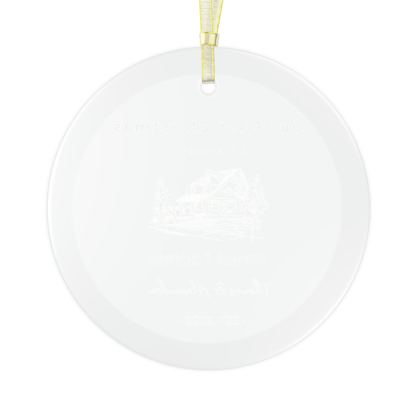 Personalized First Christmas in our new home - Glass Ornament | New Home Ornament | Christmas Ornament | Keepsake Gift