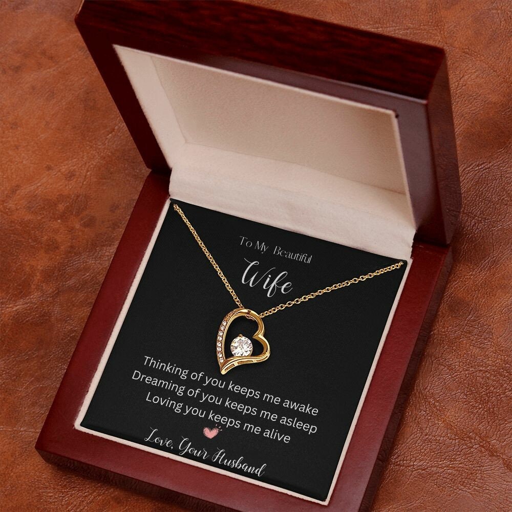 To My Wife Forever Heart Necklace| Mother's Day | Birthday Gift | Valentine's Day Gift | Gift for Her