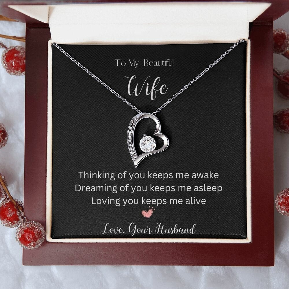 To My Wife Forever Heart Necklace| Mother's Day | Birthday Gift | Valentine's Day Gift | Gift for Her