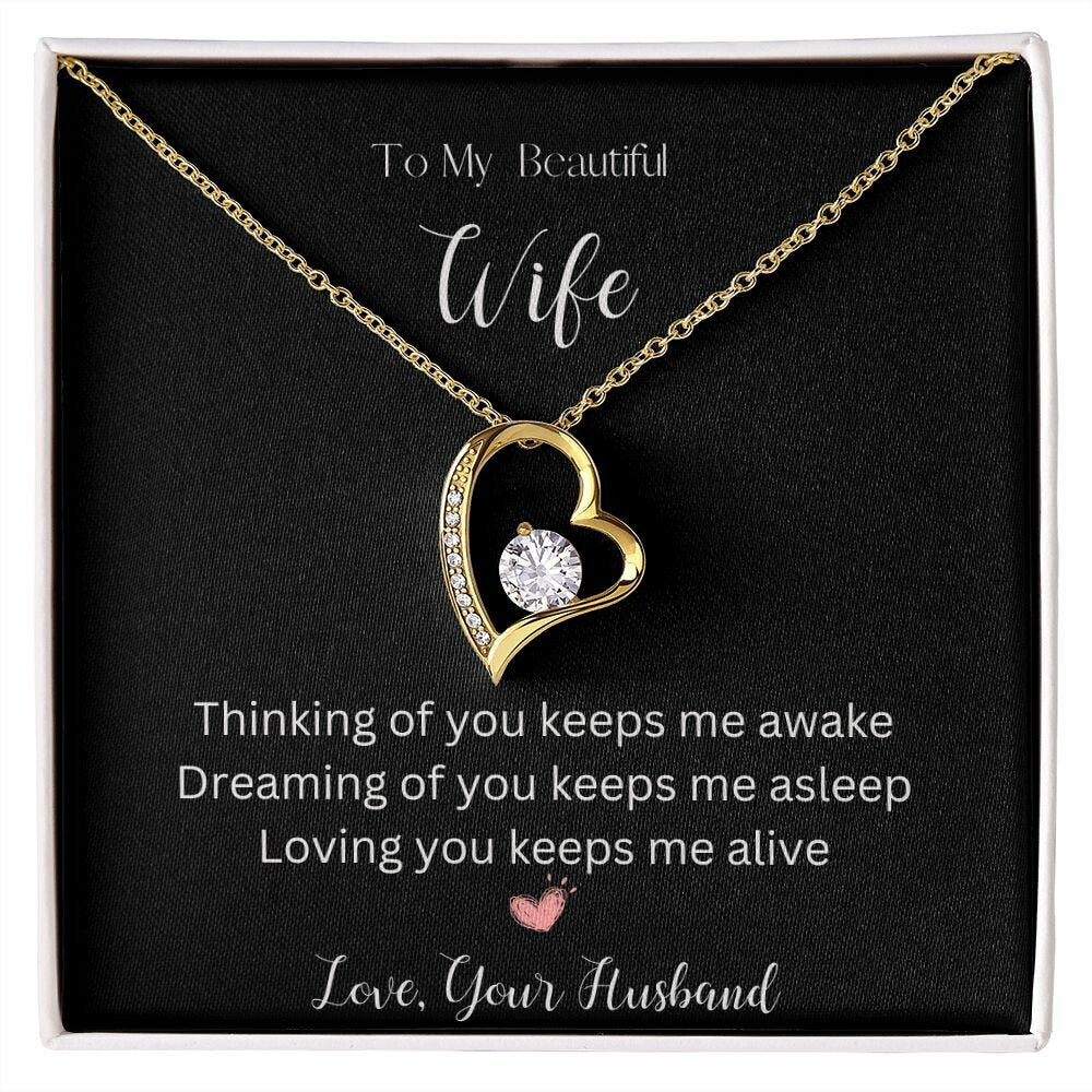 To My Wife Forever Heart Necklace| Mother's Day | Birthday Gift | Valentine's Day Gift | Gift for Her