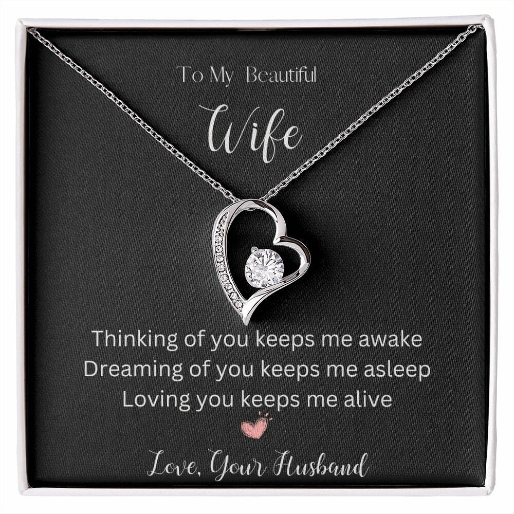 To My Wife Forever Heart Necklace| Mother's Day | Birthday Gift | Valentine's Day Gift | Gift for Her