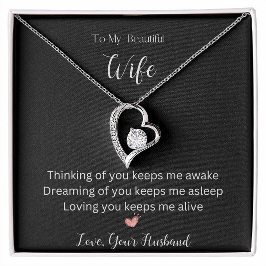 To My Wife Forever Heart Necklace| Mother's Day | Birthday Gift | Valentine's Day Gift | Gift for Her