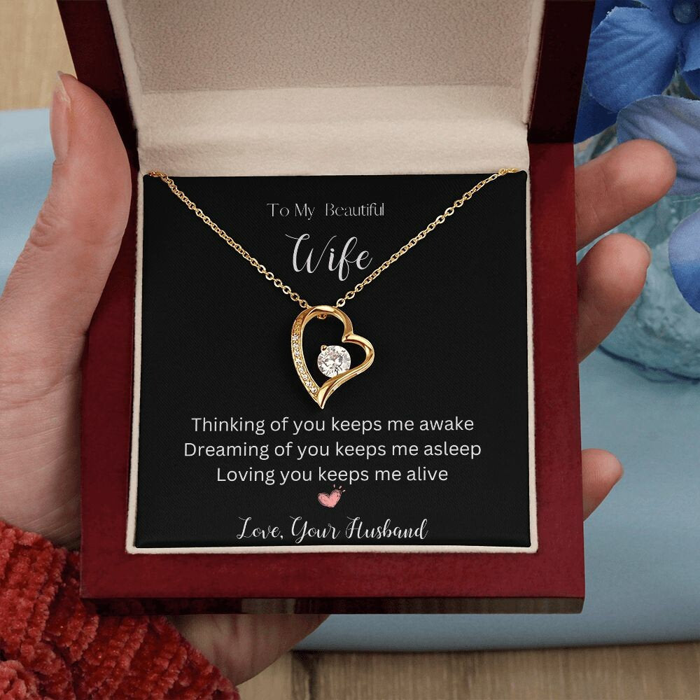 To My Wife Forever Heart Necklace| Mother's Day | Birthday Gift | Valentine's Day Gift | Gift for Her