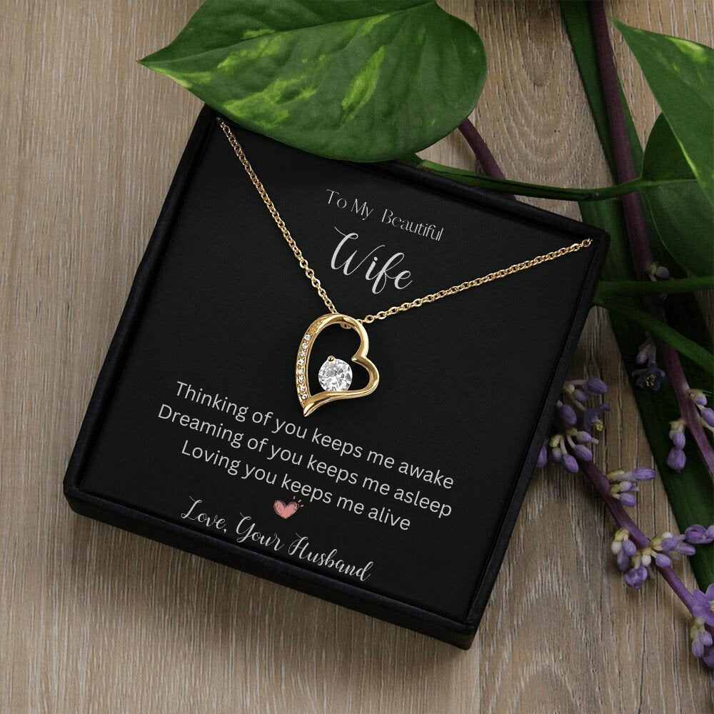 To My Wife Forever Heart Necklace| Mother's Day | Birthday Gift | Valentine's Day Gift | Gift for Her